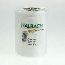 položky Bílá věnečná stuha 125 mm 25 m, dekorativní stuha, pohřební obřad, dekorace na hrob