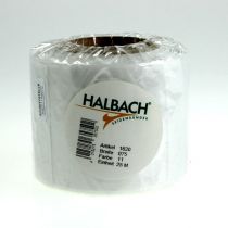 položky Bílá věncová stuha, vysoká kvalita, 75 mm x 25 m - dekorativní stuha pro květinářství a pohřební služby, ideální pro potisk.