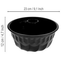 položky Kuchyňská dekorace černá forma na dort Bundt kovová Ø23cm