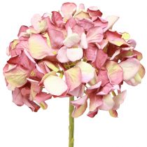položky Umělá hortenzie velká růžová fialová Ø15cm L58cm 2ks