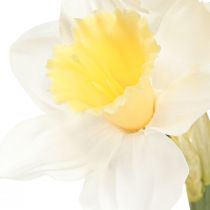 položky Umělé narcisy hedvábné květy bílý narcis 40cm 3 ks