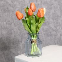 položky Umělé tulipány pro jarní dekoraci, obývací pokoj a kuchyň, s realistickým vzhledem, 30 cm, 7 kusů
