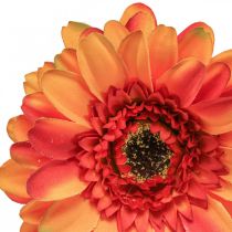 položky Umělý květ gerbery, umělý květ oranžový Ø11cm 50cm
