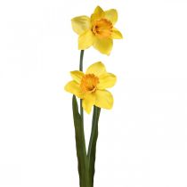 Umělé narcisy Hedvábné květy žluté 2 květy 61cm