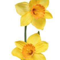 Umělé narcisy Hedvábné květy žluté 2 květy 61cm