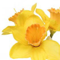 položky Umělé narcisy hedvábné květy žluté narcisy 40cm 3 ks