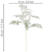 položky Umělá větvička starček (Senecio), složitě vyrobená, 45 cm, 3 kusy