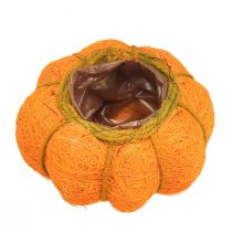 položky Dýňový květináč oranžovo-žlutozelený ze sisalu Ø15cm V9cm