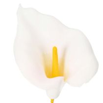 položky Umělá kala se žlutými tyčinkami, dekorativní květy, 35 cm, 10 kusů