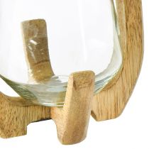 položky Lucerna dřevěná skleněná lucerna dekorace do obývacího pokoje Ø12cm V20cm