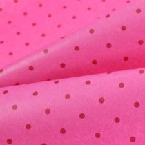 položky Manžetový papír 25cm 100m tečky růžový