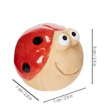 položky Dekorativní keramická figurka berušky pro veselou dekoraci zahrady a parapetů, 7 cm, 3 díly