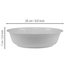 položky Kovová miska, bílá, miska smaltovaného vzhledu, Ø25cm, V7cm