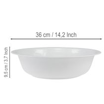 položky Kovová miska, bílá, smaltovaný vzhled, Ø36cm, V9,5cm