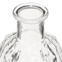položky Mini vázičky čtvercové skleněné dekorační lahvičky H13cm 4ks
