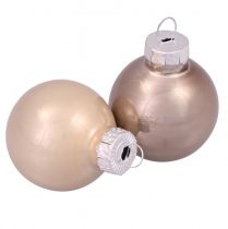 položky Mini vánoční koule skleněné stromové koule kašmír Ø3cm 22 ks