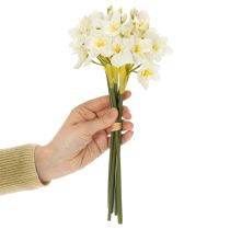 položky Větvička narcisu pro sezónní svatební aranžmá, krásná, 33 cm, 6 kusů