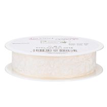 položky Organzová stuha květina dárková stuha krémová 25mm 18m