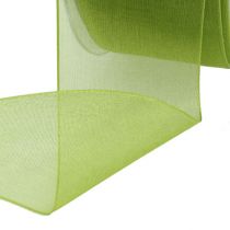 položky Organzová stuha zelená dárková stuha tkaný okraj olivově zelená 40mm 50m