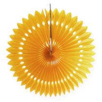 Květinová dekorace věšák voštinový papír žlutý Ø40cm 4ks