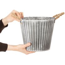 položky Květináč, dekorativní květináč s úchyty, kovový květináč na sázení Ø25,5 cm
