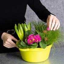 položky Plechový květináč, jarní dekorace do obývacího pokoje, 25 cm, 3 kusy