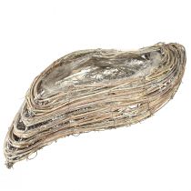 položky Rostlinná lodička rostlina vlnitý ratan přírodní bílý 45x16cm