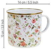 položky Smaltovaný kelímek na květiny, Ø11cm