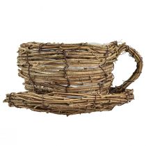 položky Květináč s talířem, květináč réva přírodní, Ø19cm, V9cm