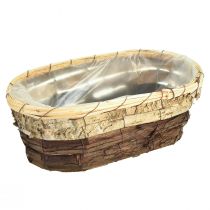 položky Podnos na rostliny, přírodní dřevo, 3-barevný, L29,5/25/23 cm, sada 3 ks