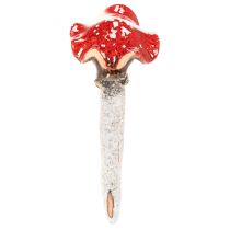 položky Dekorativní figurka houbové zátky - muchomůrka s obličejem, holčička a chlapec 13 cm, 2 ks