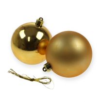 položky Koule na vánoční stromeček plastové zlaté 8cm 6ks