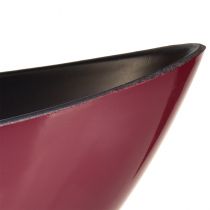 položky Moderní půlměsícová miska tmavě červená z plastu 39 cm - všestranná na dekoraci - 2 kusy