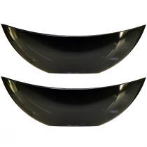 položky Stylová lodní miska v tmavě zelené barvě - ideální pro výsadbu - 39 cm 2ks