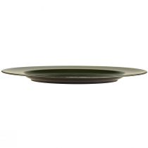 položky Elegantní tmavě zelený plastový talíř 28 cm 4ks