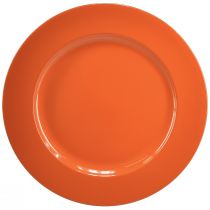 položky Oranžové plastové talíře – 28 cm – Ideální na večírky a dekorace – Balení po 4 ks