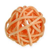 Ratanový míč oranžový, meruňkový, bělený 72ks