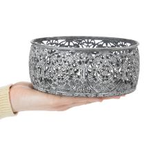 položky Dekorativní kovová miska, šedobílý vzor, Ø16/19,5/23,5 cm, sada 3 kusů