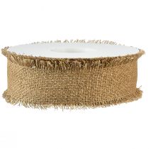 položky Ozdobná stuha hnědé zlaté třásně š40mm d15m