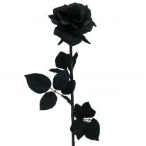 položky Hedvábný květ růže černá 63cm