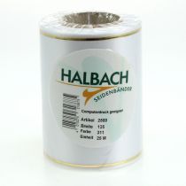 položky Bílá věncová stuha se zlatým okrajem pro počítačový tisk, saténová stuha, voděodolná, 25m x 125mm