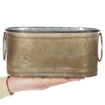položky Sada kovových květináčů a van, vintage retro styl, D22,5 cm/27 cm/31 cm
