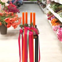 položky Kuželové svíčky oranžové barvy 34mm x 240mm 4 kusy