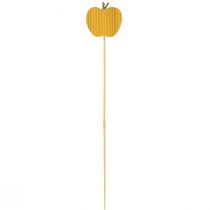 položky Květinová zátka podzimní dekorativní zátka dřevo jablko 5x5,5cm 8 ks