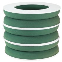 položky OASIS® Květinový pěnový věnec, zelený, V3cm Ø25cm, 6 ks