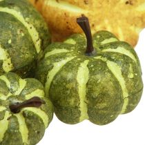 položky Bodová dekorace podzimní dekorace dýně žlutá zelená Ø2–4,5cm 12 ks