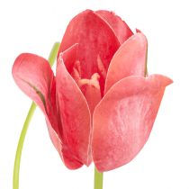 položky Tulipán umělá květina červená, oranžová umělá jarní květina V67cm