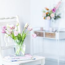 položky Tulipány umělý papoušek tulipány fialová kytice s 5 květy 40cm
