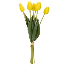 položky Umělé tulipánové květy pro realistickou jarní dekoraci do obývacího pokoje nebo kanceláře, 40 cm, 7 kusů