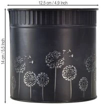 položky Květináč Pampeliška, černý, Ø12,5 cm, V14 cm